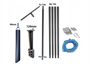 Handbohrer - Brunnenbohrer   120mm 5m Plunscher 90mm