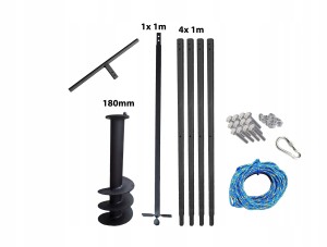 Handbohrer - Brunnenbohrer   180mm 5m PWSAM